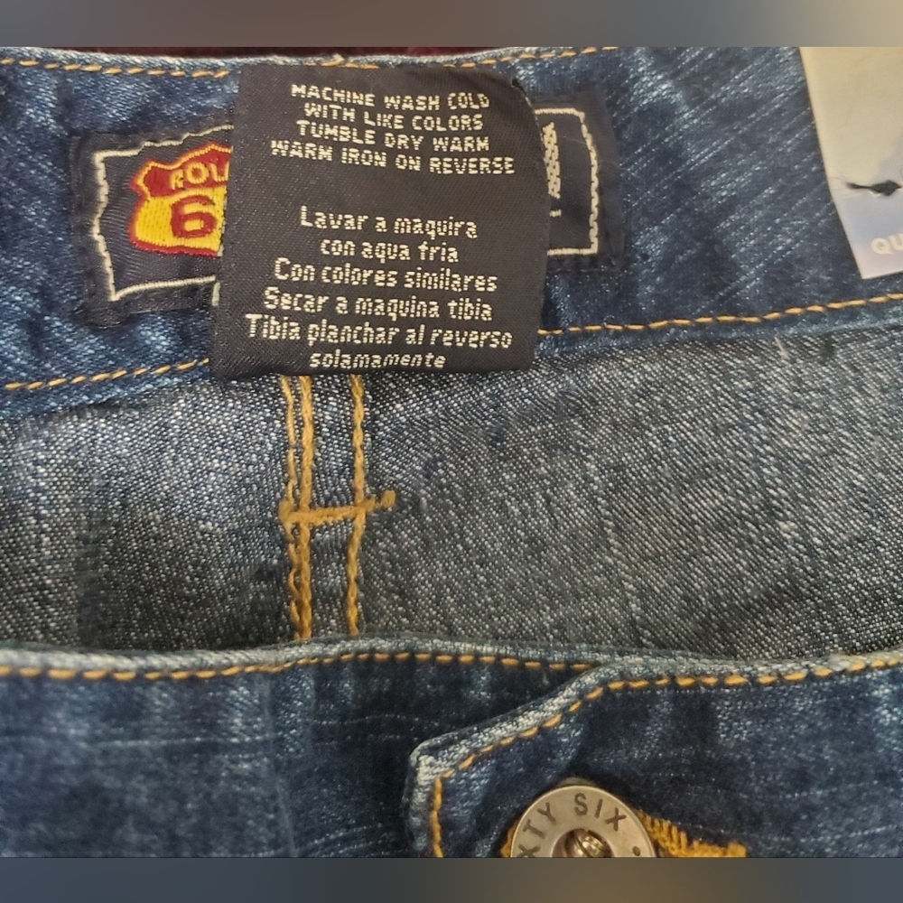 Route 66 Low Rise Boot Cut Strech Blue Jeans Size 20W Flared Leg. - Picture 5 of 6